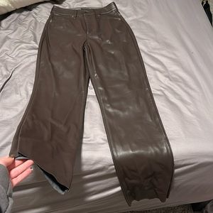 Brown high waisted leather pants from express!!